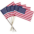 8" x 12" Economy Cotton U.S. Stick Flags on a 24" Dowel